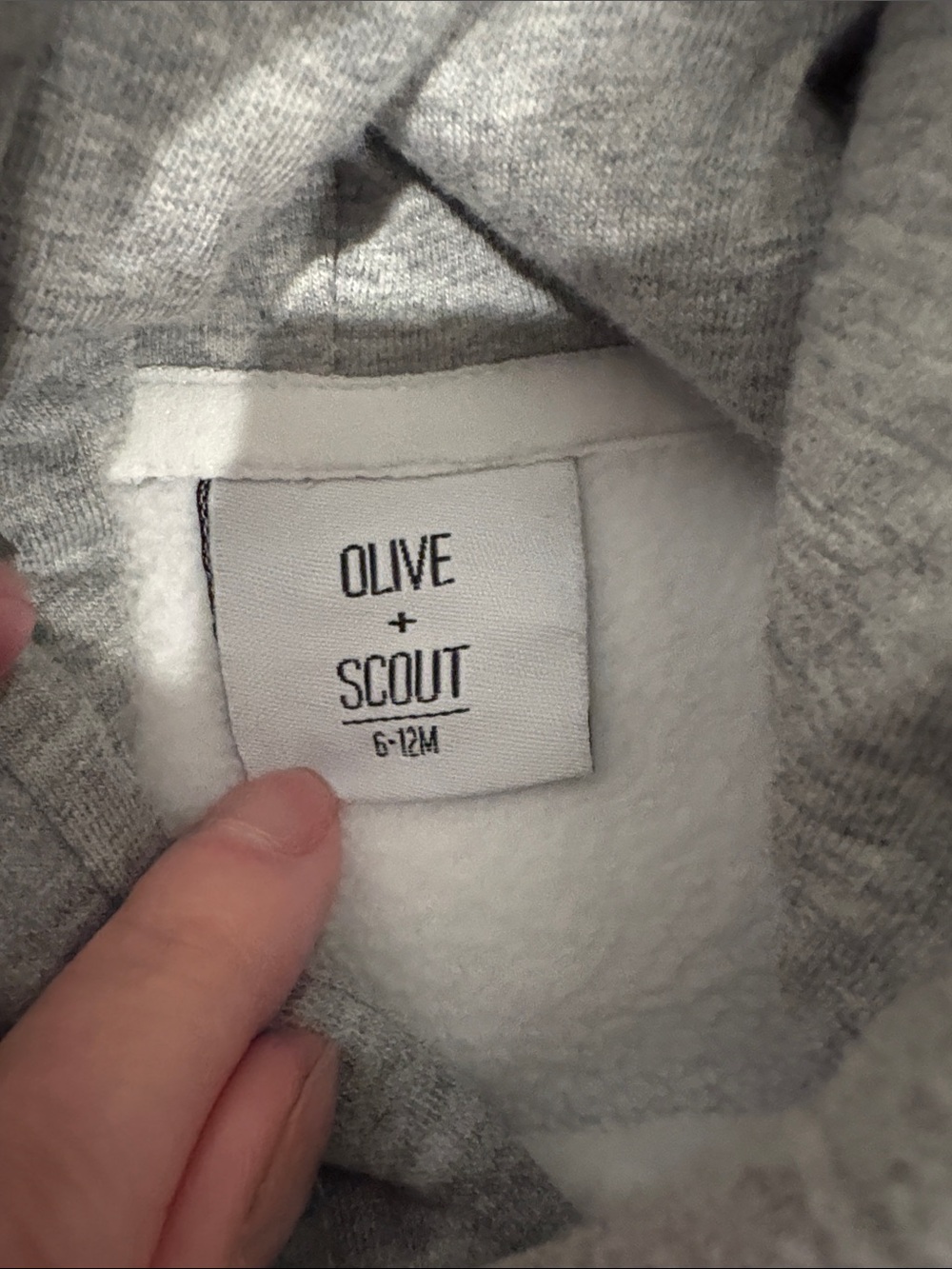 Baby Olive + Scout Grey Hoodie & Jogger Set with Black Patch Detail - Picture 2 of 5